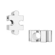Poussoir / Perle pour cordon 2 mm en Argent 925 - Puzzle x1
