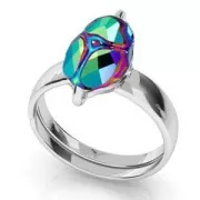 Bague pour Scarab bead PureCrystal 5728 12 mm en Argent 925 x1