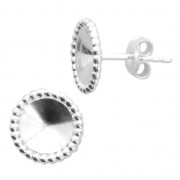 Clous d'oreille porte-cabochon PureCrystal 1122 8 mm Argent 925 x2|raw }}