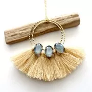 Anneau de montage et tissage rond 35 mm - Fabrication Européenne - Doré à l'or fin