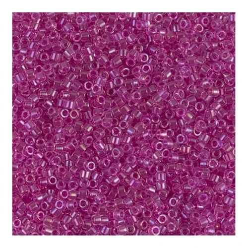 Miyuki Delica 11/0 DB0074 - Fuchsia Lined Crystal AB x8g