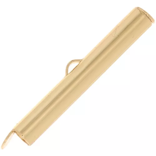 Embout pour tissage de perles rocailles & Delica Miyuki 30 mm - Doré x1