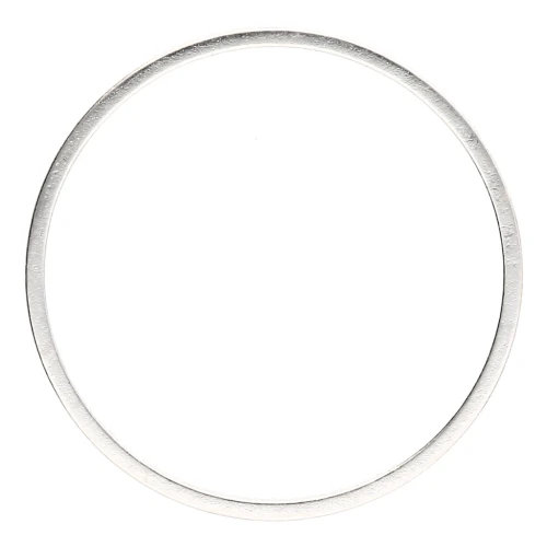 Anneau de montage et tissage rond 22 mm argenté x1