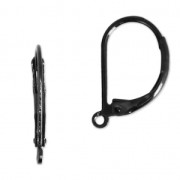 Dormeuses en métal 17 mm Noir x2