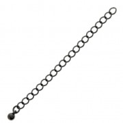 Chainette d'extension maille Rombo 60 mm - Noir x1