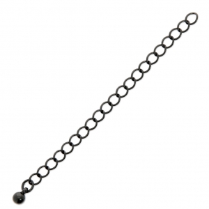 Chainette d'extension maille Rombo 60 mm - Noir x1