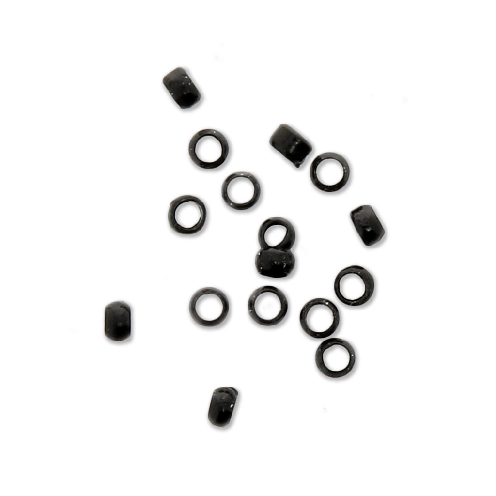 200 Perles Intercalaires à écraser Preciosa - Noir, Diamètre 2.5 Mm - Création Bijoux DIY
