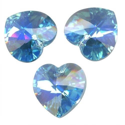 Coeur PureCrystal 6228 14,4x14 mm Aquamarine AB x1