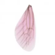 Pendentif ailes de papillon avec 2 trous 45x20 mm Rose et Marron x1