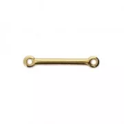 Intercalaire barre 2 anneaux 18x3 mm Doré à l'or fin x1