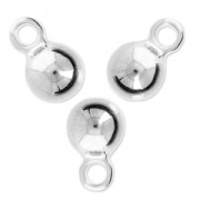 Breloques boules 7x11 mm - Placage Argent fin vieilli x4|raw }}