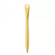 Pendentif pointe ethnique 38x4 mm Doré à l'or fin x1