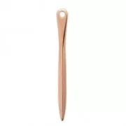 Pendentif pointe ethnique 38x4 mm doré rose x1