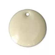 Sequins ronds en métal et résine époxy 16 mm Blanc x6