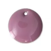 Sequins ronds en métal et résine époxy 16 mm Rose x6