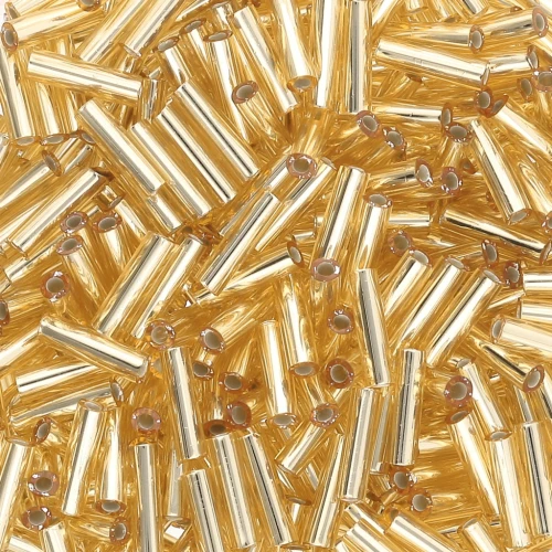 Bugles Miyuki 6 mm BGL-003 - Gold Silver Lined x10g