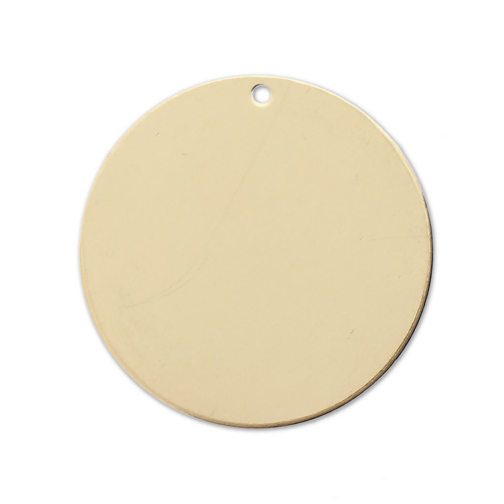 Sequin rond 22 mm médaille à graver en Gold filled (Or laminé