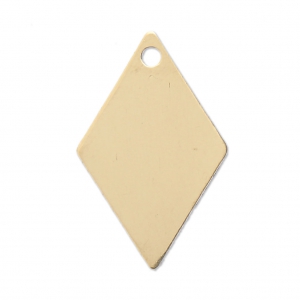 Sequin losange 23.5x15 mm - médaille à graver - en Gold filled (Or laminé) x1