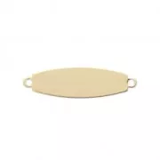Intercalaire fin Plaque ovale 2 anneaux 22x6 mm - Gold filled (or laminé) x1