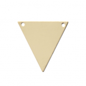 Intercalaire fin Triangle 2 trous 18.5 mm - Gold filled (or laminé) x1