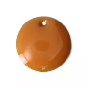 Sequins ronds en métal et résine époxy 12 mm Moutarde x8