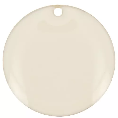 Sequins ronds en métal et résine époxy 12 mm Crème x8