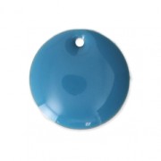 Sequins ronds en métal et résine époxy 12 mm Bleu x8