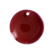 Sequins ronds en métal et résine époxy 12 mm - Rouge foncé x8|raw }}
