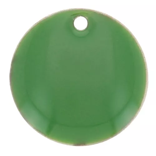Sequins ronds en métal et résine époxy 12 mm Vert x8