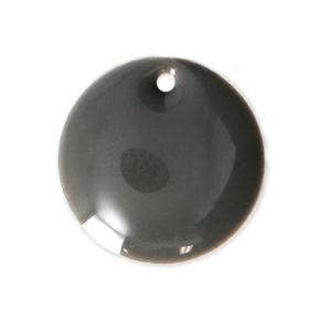 Sequins ronds en métal et résine époxy 12 mm Gris Moyen x8