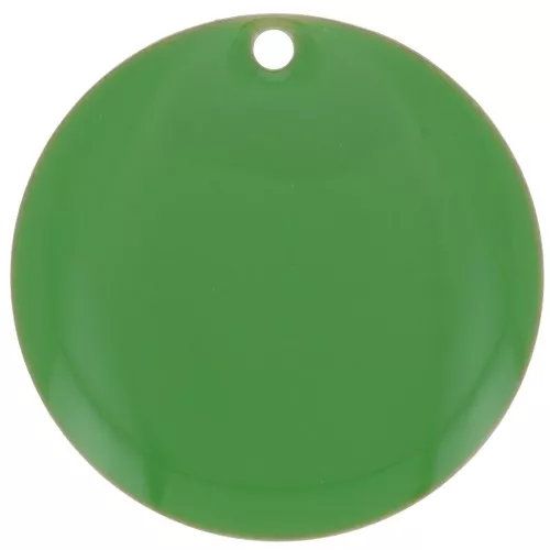 Sequins ronds en métal et résine époxy 20 mm Vert x5