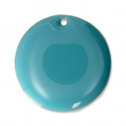 Sequins ronds en métal et résine époxy 20 mm Green Turquoise x5|raw }}