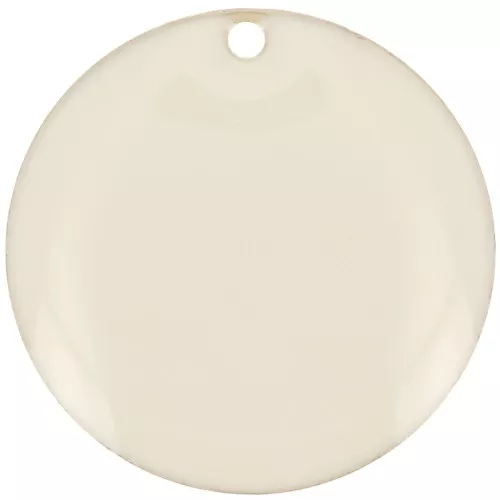 Sequins ronds en métal et résine époxy 20 mm Crème x5