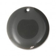 Sequins ronds en métal et résine époxy 20 mm Gris Moyen x5