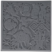 Plaque de texture Efco pour pâte polymère 9 cm Inka Art