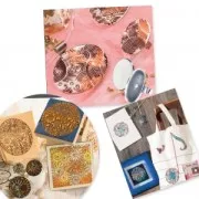 Plaque de texture Efco pour pâte polymère 9 cm Inka Art