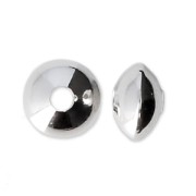 Perles intercalaires rondes aplaties 5.7x3.7 mm en Argent 925 x5|raw }}