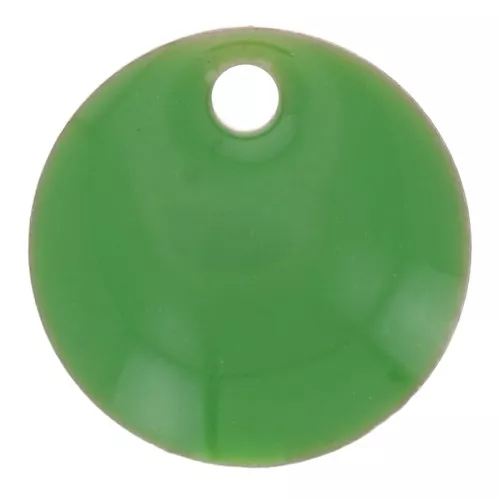 Sequins ronds en métal et résine époxy 8 mm Vert x10