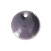 Sequins ronds en métal et résine époxy 8 mm Mauve x10