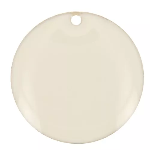 Sequins ronds en métal et résine époxy 8 mm Crème x10