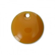 Sequins ronds en métal et résine époxy 10 mm Moutarde x10