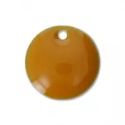 Sequins ronds en métal et résine époxy 10 mm Moutarde x10