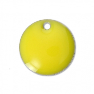 Sequins ronds en métal et résine époxy 10 mm Jaune x10