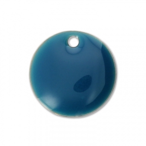 Sequins ronds en métal et résine époxy 10 mm Petrol x10