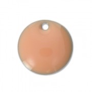 Sequins ronds en métal et résine époxy 10 mm Light Rose x10|raw }}