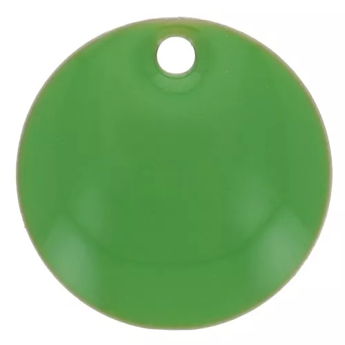 Sequins ronds en métal et résine époxy 10 mm Vert x10