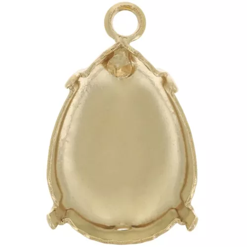 Serti griffe pendentif pour cabochon PureCrystal 4320 18x13 mm - Doré x1