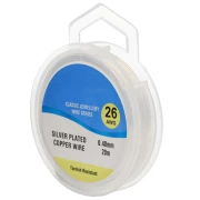 Fil de cuivre pour bijoux 0.40 mm Argenté x20m