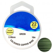 Fil de cuivre pour bijoux 0.60 mm Green x10m