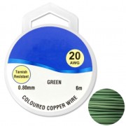 Fil de cuivre pour bijoux 0.80 mm Vert x6m|raw }}